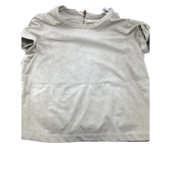 Calvin Klein Blouse Suede-like Large rear zipper Excellent condition - Picture 1 of 9